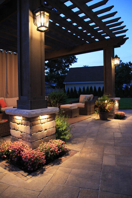 Lighting and Sound Pergola Night Lighting